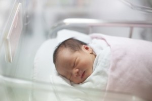 Newborn Going for a Hearing Test