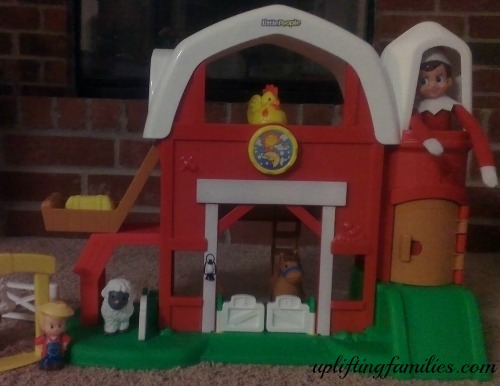 Rascal Elf on the Shelf Hides in Barn