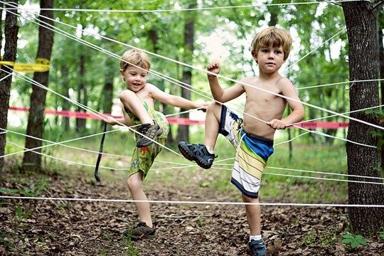 Boys Playing Outside