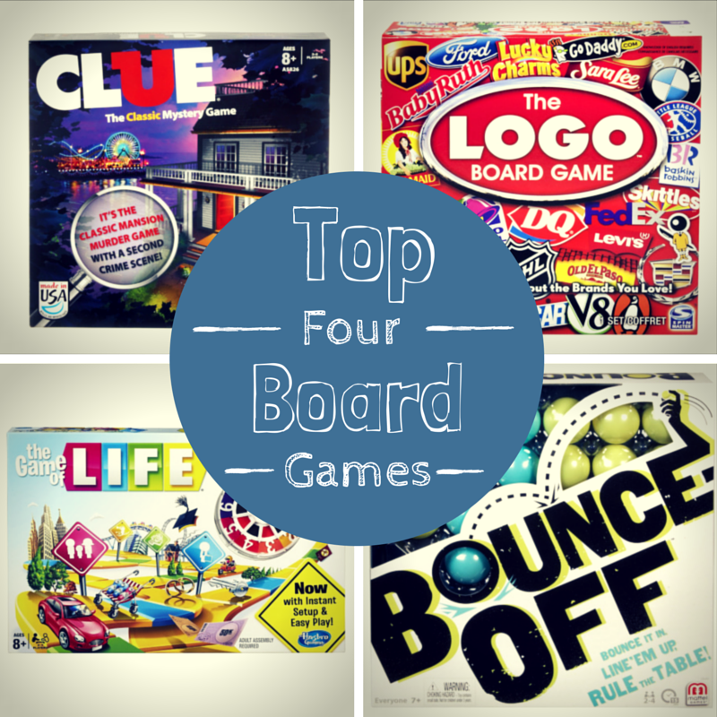 Top Four Board Games Ages 7 Years and Older #HolidayGiftGuide2014