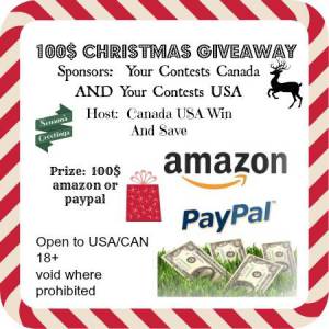 Enter to Win $100 Christmas Cash Giveaway Ends 12/30