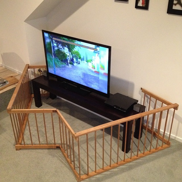 child proof entertainment center