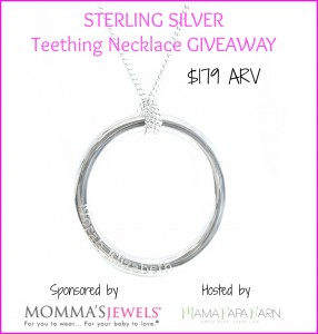 $179 Sterling Silver Teething Necklace Giveaway