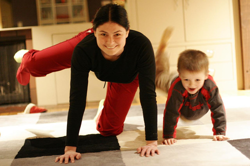 Exercising at home