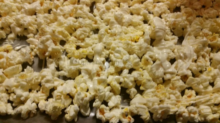 Popcorn Covered in White Chocolate
