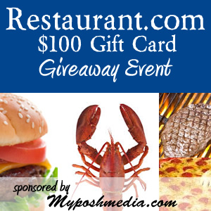 Enter to Win a $100 Resturant.com Gift Card Giveaway Ends 3/1