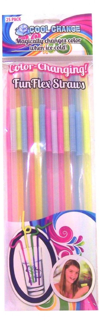 Fun Flexible Straws that change color for Easter