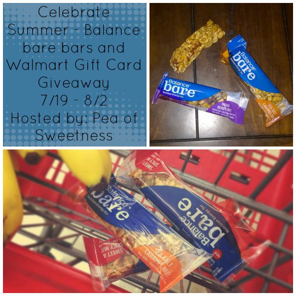Enter to Win $15 Walmart Gift Card and Balance Bar Giveaway Ends 8/2