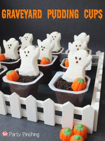 Graveyard pudding cups