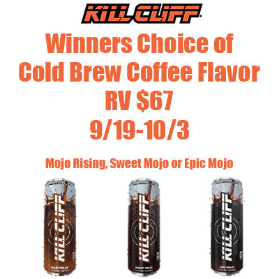 Enter to Win Your Choice of Kill Cliff Cold Brew Coffee Flavor Giveaway Ends 10/3