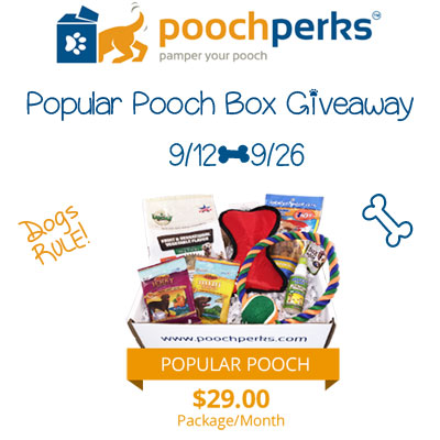 Enter to Win A Pooch Box by Pooch Perk Giveaway Ends 9/26