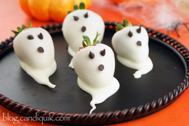 White Chocolate Covered Strawberry Ghosts