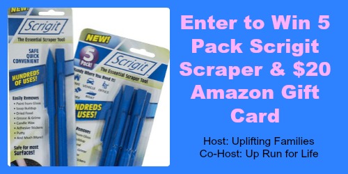 Win 5 Pack Scrigit Scraper and 20 Amazon Gift Card